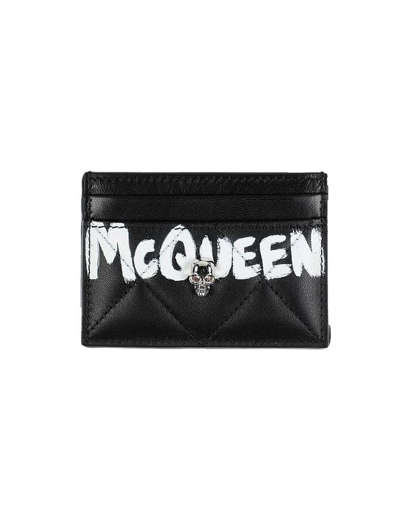 マックイーン メンズ アクセサリー 財布 MCQUEEN カードケース Black ブラック｜ReVida 店