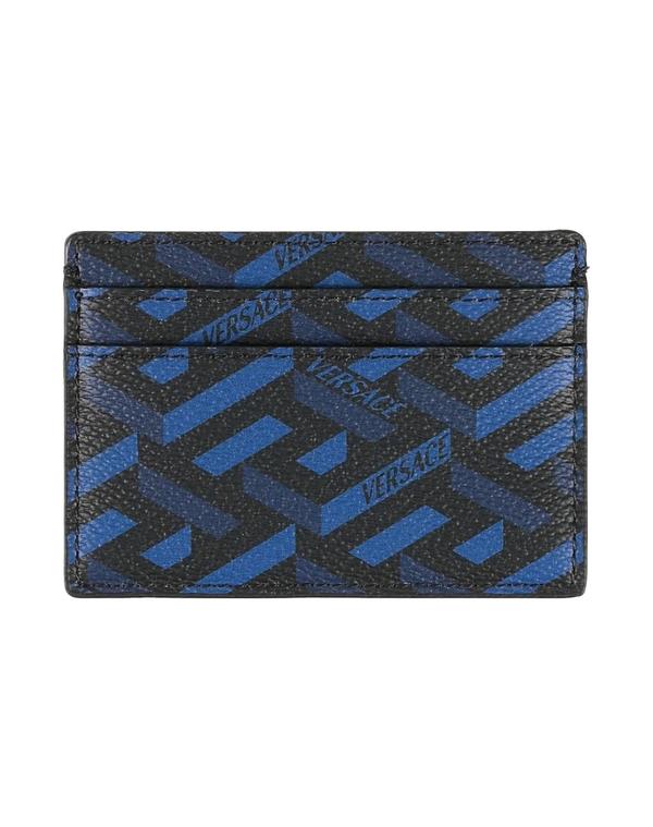 ヴェルサーチ メンズ 付属物 札入れ VERSACE 歌留多入れもの Blue 青色 バッグ・小物・ブランド雑貨-メンズ財布