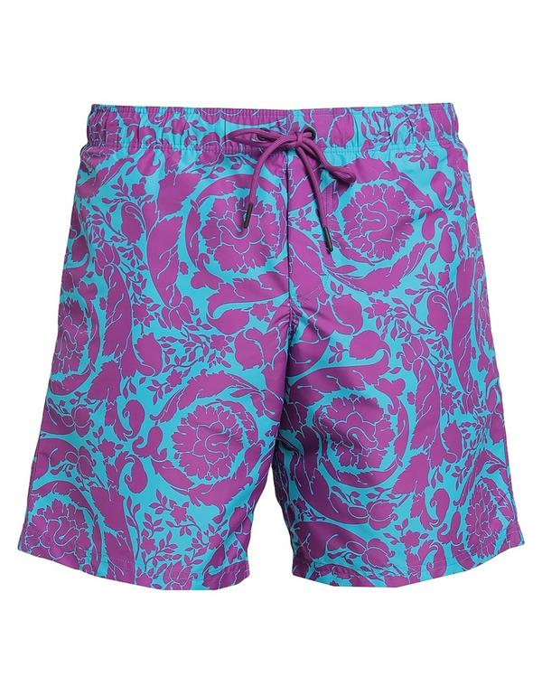 ヴェルサーチ メンズ 水泳着 二分の一ズボン下・さる股引き VERSACE 水泳着（ボクサーズボン下） Purple パープル