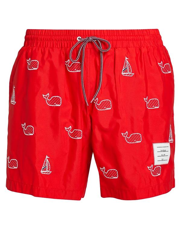 トムブラウン メンズ 水着 ハーフパンツ・ショーツ THOM BROWNE 水着（ボクサーパンツ） Red レッド
