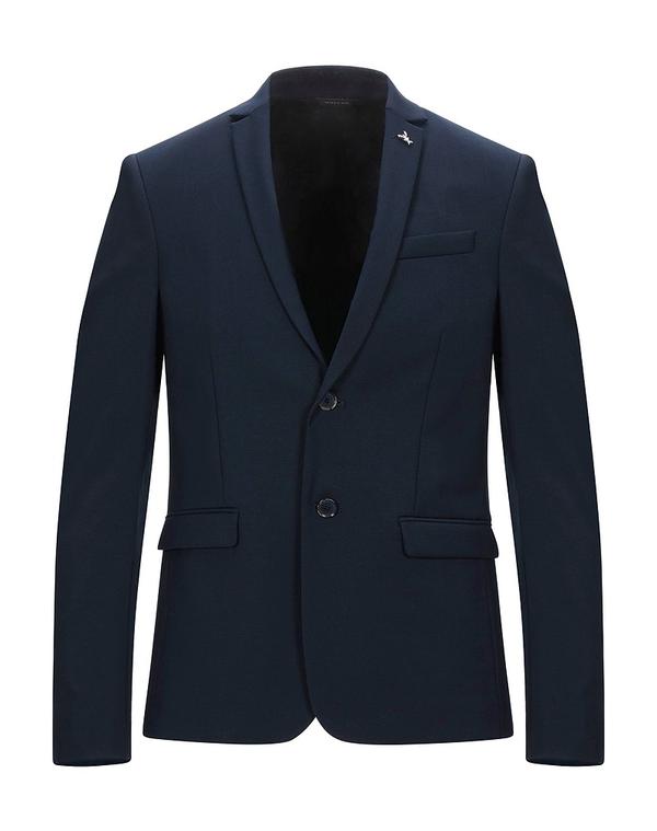 パトリツィア ペペ メンズ アウター 上衣・上衣 PATRIZIA PEPE テーラードジャケット Midnight Blue 青み