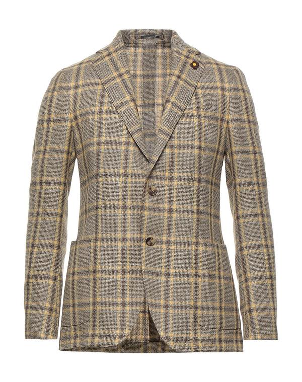 ラルディーニ メンズ アウター ジャケット・ブルゾン LARDINI テーラードジャケット Brown ブラウン