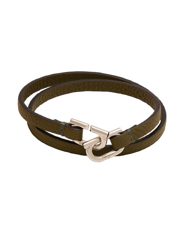 フェラガモ メンズ 付属物 ブレスレット・バングル・アンクレット FERRAGAMO 腕輪 Military Green 緑であること