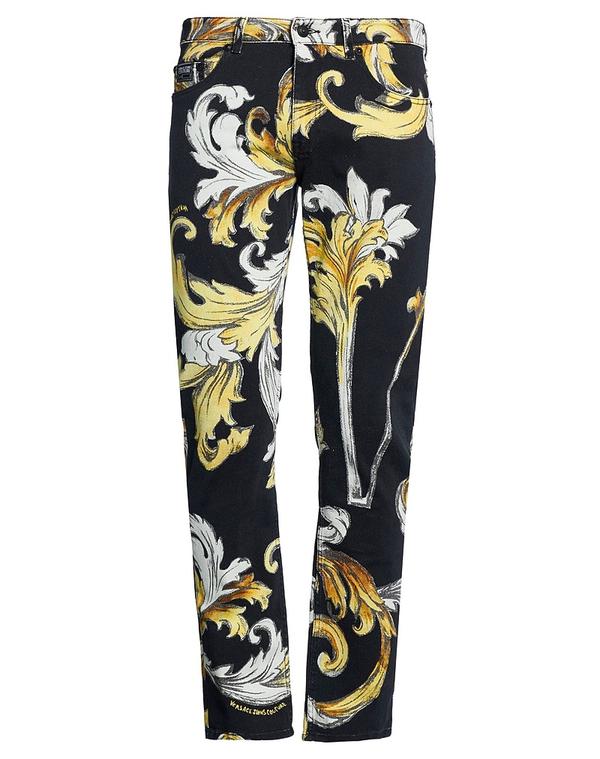ヴェルサーチ メンズ ボトムス 心地好いズボン下 VERSACE JEANS COUTURE Black 黒いこと