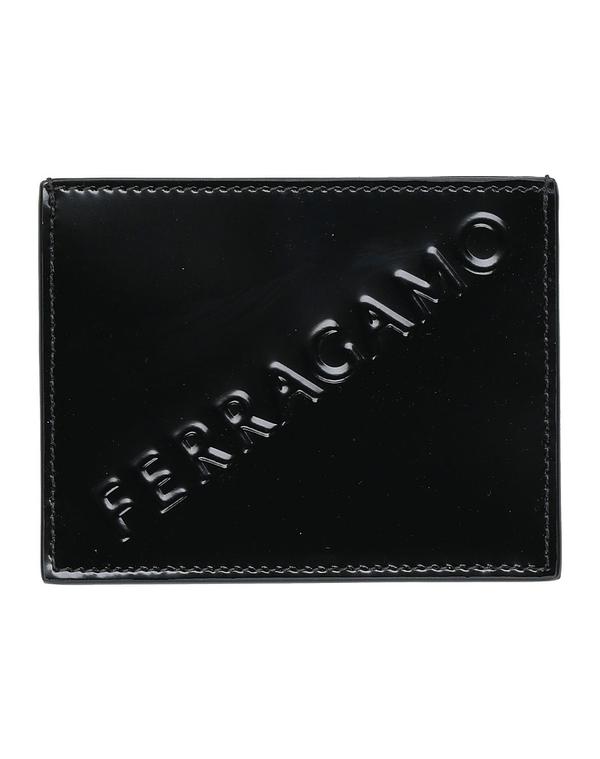 フェラガモ メンズ アクセサリー 財布 カードケース FERRAGAMO Black ブラック｜ReVida 店