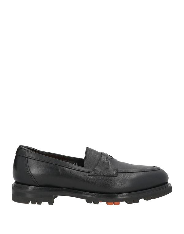 サントーニ メンズ シューズ スリッポン・ローファー モカシン SANTONI Black 黒いこと