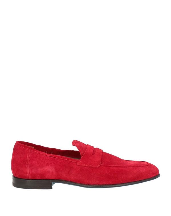 ストール・マンテラッシ メンズ シューズ スリッポン・ローファー モカシン SUTOR MANTELLASSI Red 赤いこと