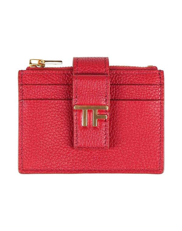 トム・ジェラルド・r・フォード メンズ 付属品 紙入れ 歌留多入れもの TOM FORD Red 赤いこと