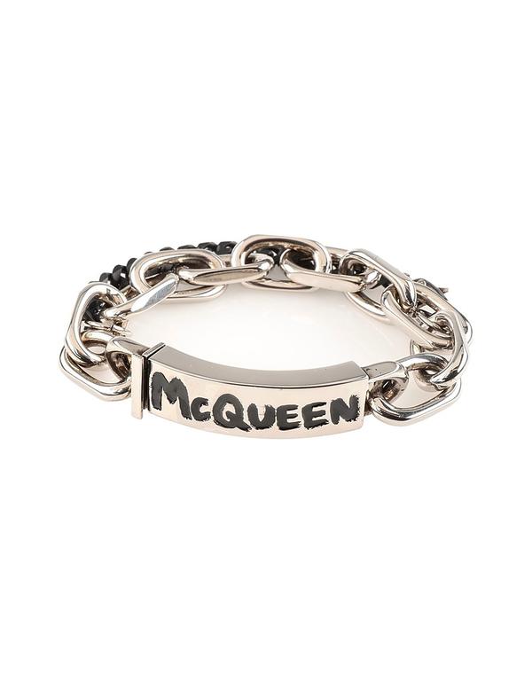 マックイーン メンズ 佩び物 ブレスレット・バングル・アンクレット MCQUEEN Silver しろがね色