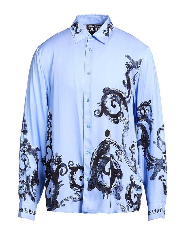 ヴェルサーチ メンズ トップス シャツ VERSACE JEANS COUTURE Azure Blue ブルー|ReVida 店