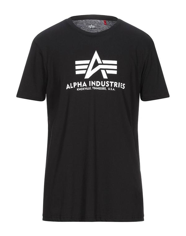 アルファインダストリーズ メンズ トップス ティーシャツ ALPHA INDUSTRIES Black 黒いこと Tシャツ・カットソー-トップス-メンズファッション