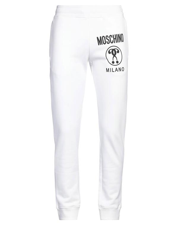 モスキーノ メンズ ボトムス 心地好いズボン下 スウェットパンツ MOSCHINO White 白いこと