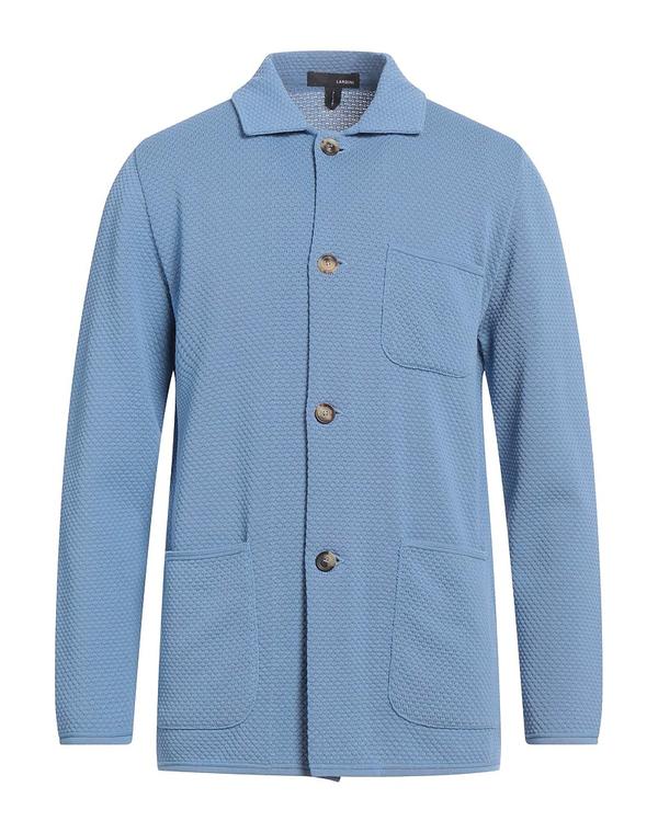 ラルディーニ メンズ アウター カーディガン LARDINI Light Blue ブルー|ReVida 店