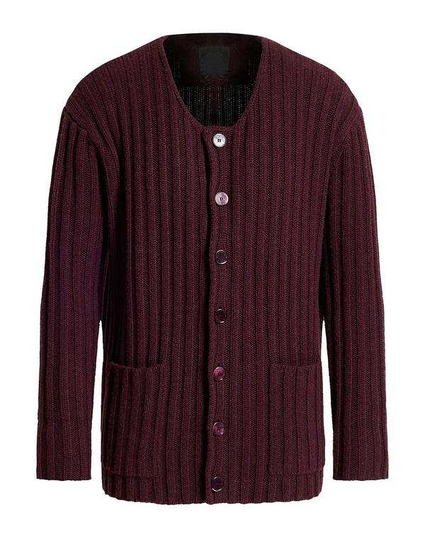 ジバンシー メンズ アウター ジレー カシミール編み物 GIVENCHY Plum 酸桃