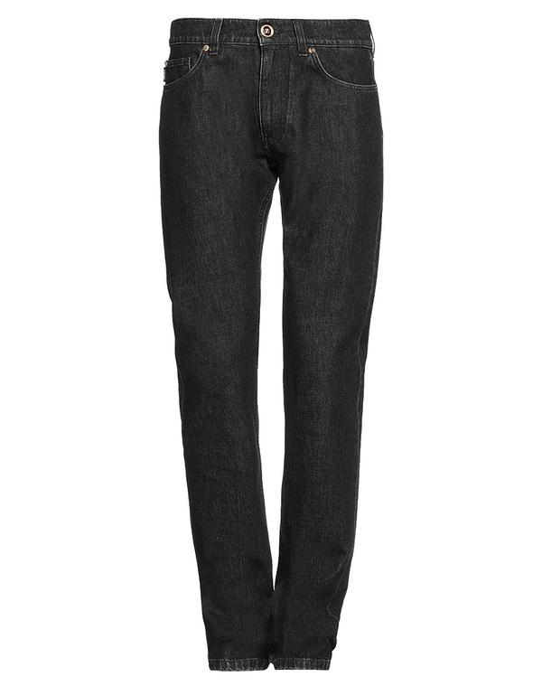 ヴェルサーチ メンズ ボトムス デニムパンツ ストレートレッグ VERSACE Black ブラック｜ReVida 店