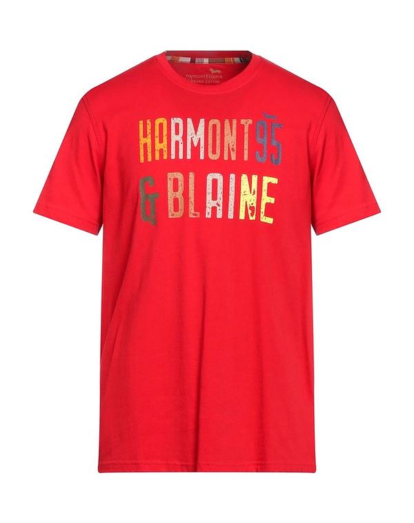 ハーモント & ブレイン メンズ トップス Tシャツ HARMONT & BLAINE Red レッド|ReVida 店