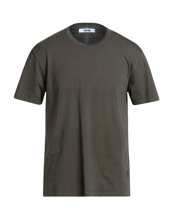 グリフォーニ メンズ トップス ティーシャツ GRIFONI Military Green 緑であること Tシャツ・カットソー-トップス
