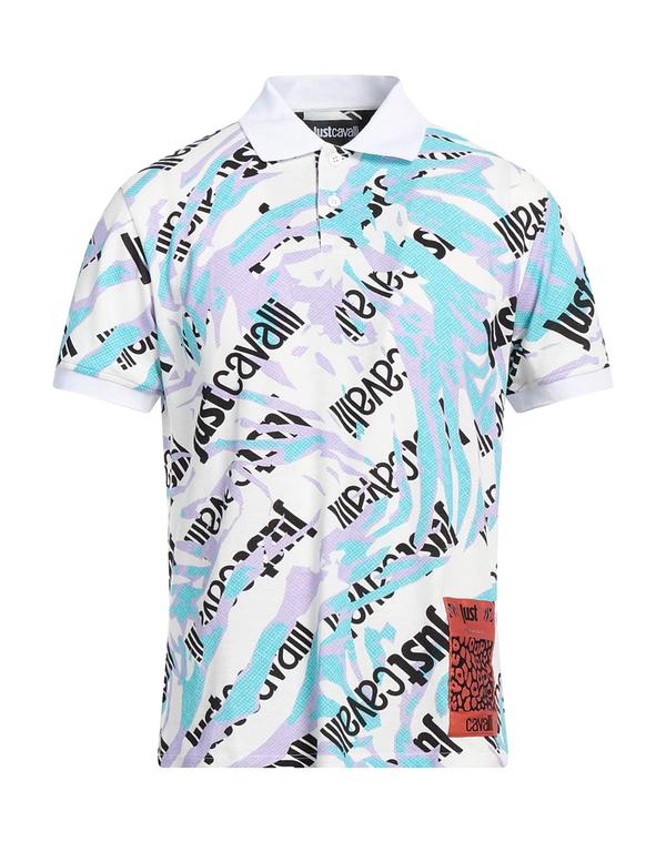 ジャストカバリ メンズ トップス スポーツシャツ JUST CAVALLI White 白いこと トップス-ポロシャツ-メンズファッション