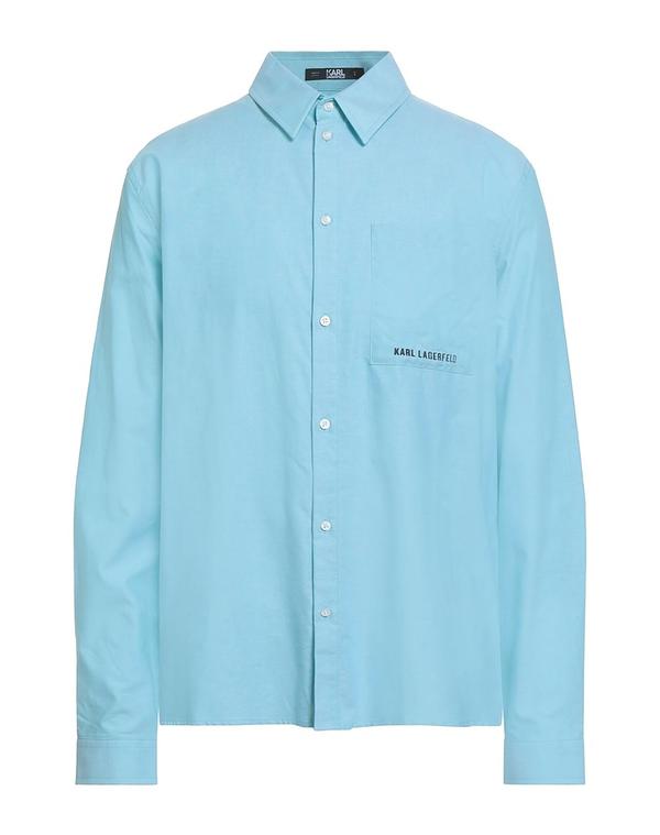 長い巻き毛 ラガーフェルド メンズ トップス プルオーバー KARLAGERFELD Turquoise Blue 青色 メンズファッション-カジュアルシャツ-トップス