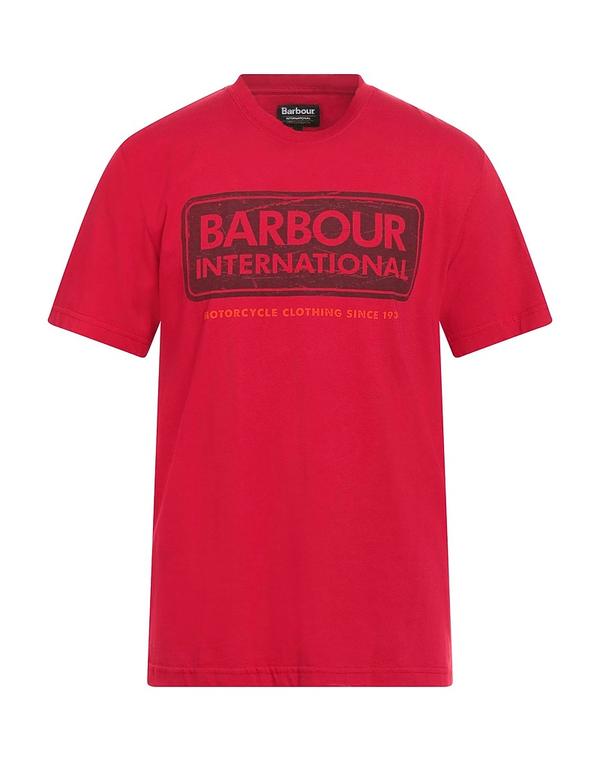 バブアー メンズ トップス Tシャツ BARBOURed レッド