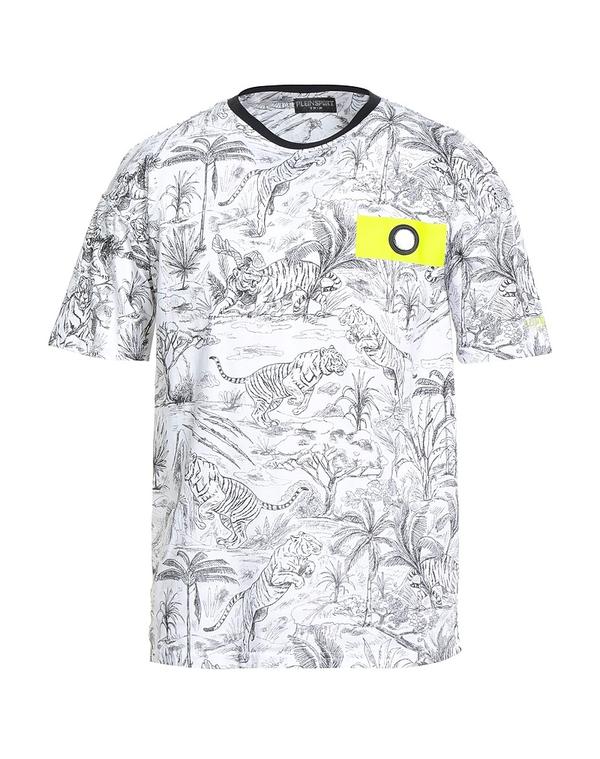 飾り気の無い 運動競技 メンズ トップス プルオーバー PLEIN SPORT White 白いこと