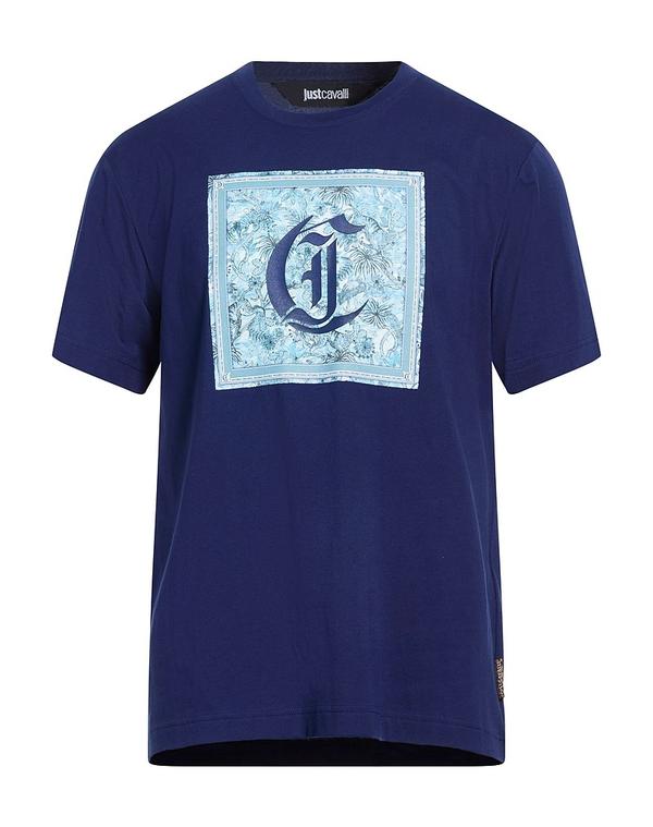 ジャストカバリ メンズ トップス Tシャツ JUST CAVALLI Navy ネイビー｜ReVida 店