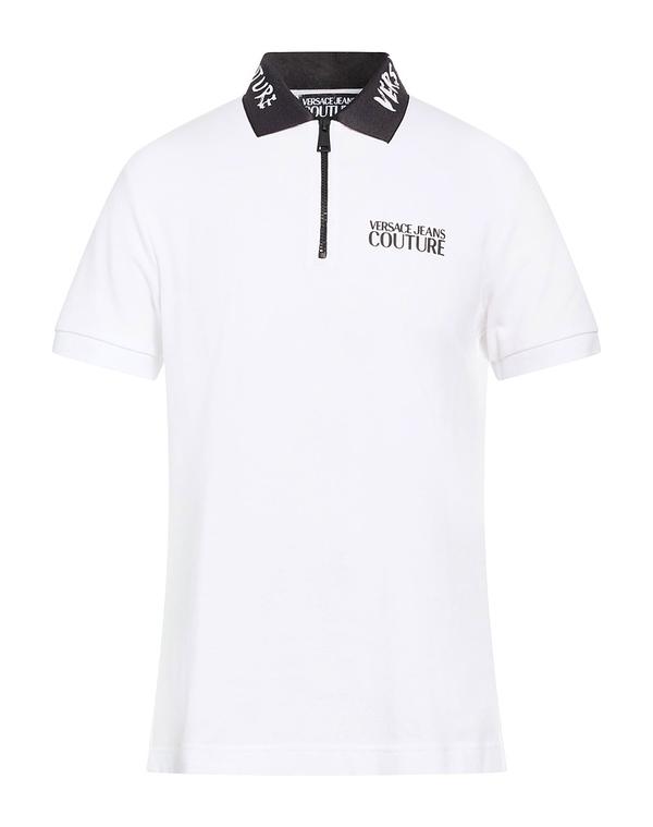 ヴェルサーチ メンズ トップス ポロシャツ VERSACE JEANS COUTURE White ホワイト｜ReVida 店