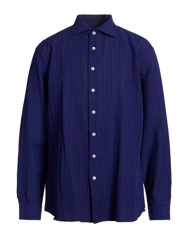 ラルディーニ メンズ トップス シャツ LARDINI Navy ネイビー｜ReVida 店