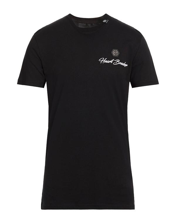 フィリップ飾り気のない メンズ トップス ティーシャツ PHILIPPLEIN Black 黒いこと