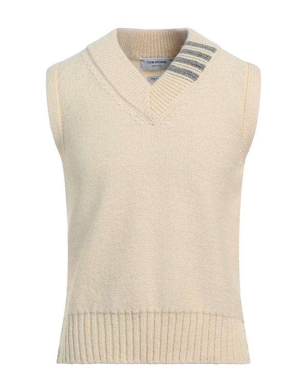 トム赤銅色 メンズ トップス プルオーバー ティーシャツ THOM BROWNE Ivory 象牙色