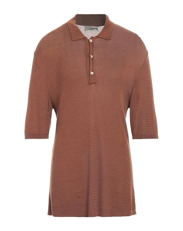 ラネウス メンズ トップス スポーツシャツ LANEUS Brown 赤銅色