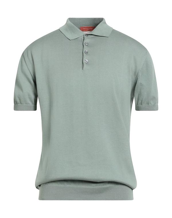 ダニエル フィエゾリ メンズ トップス スポーツシャツ DANIELE FIESOLI Sage Green 緑であること トップス-ポロシャツ-メンズファッション