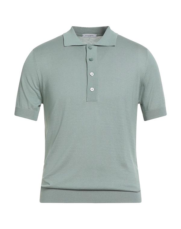 パウロペコラ メンズ トップス スポーツシャツ PAOLO PECORA Light Green 緑であること