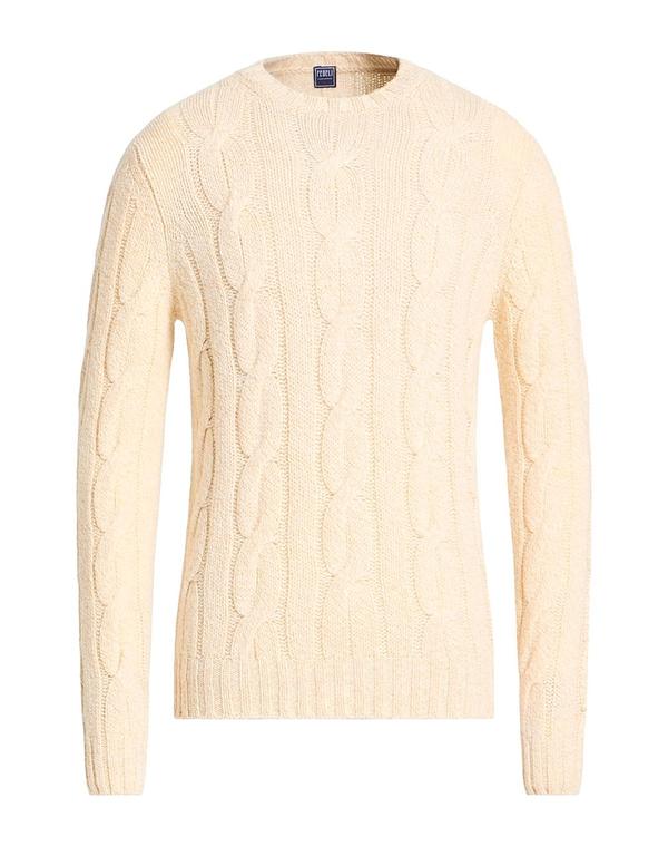 フェデーリ メンズ アウター ジレー カシミール編み物 FEDELI Beige ベージュ