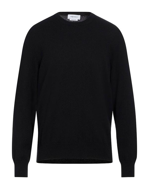 マックイーン メンズ アウター ジレー カシミール編み物 MCQUEEN Black 黒いこと