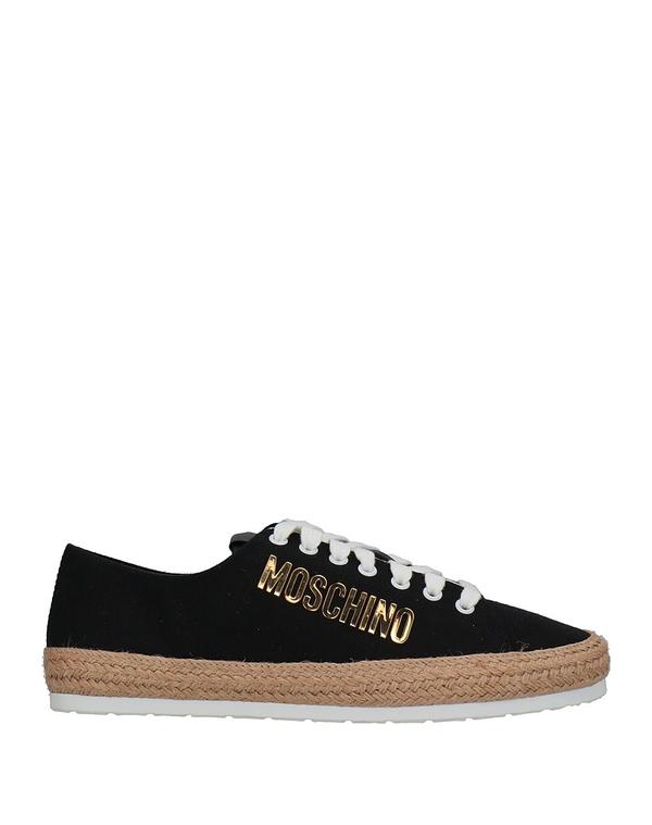 モスキーノ メンズ シューズ スリッポン・ローファー エスパドリーユ MOSCHINO Black 黒いこと