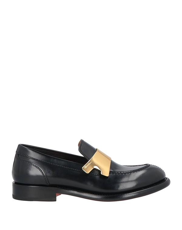 サントーニ メンズ シューズ スリッポン・ローファー モカシン SANTONI Black 黒いこと