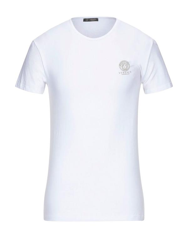 ヴェルサーチ メンズ トップス Tシャツ VERSACE アンダーＴシャツ White ホワイト｜ReVida 店