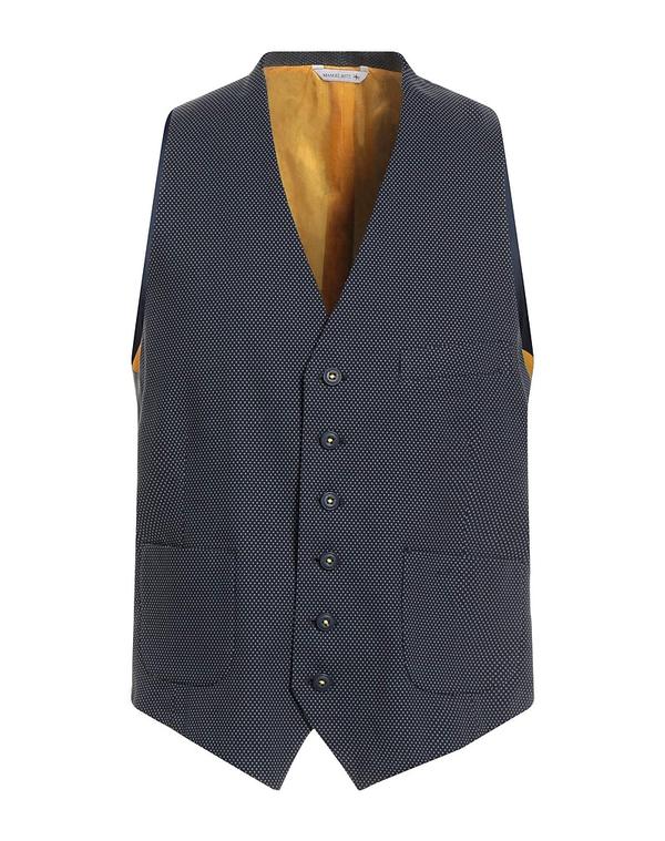マニュエル リッツ メンズ トップス ベスト MANUEL RITZ ジレ Navy ネイビー