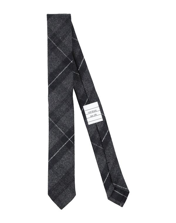 トム赤銅色 メンズ 付属品 タイ THOM BROWNE \u0026 Charcoal 濃灰色