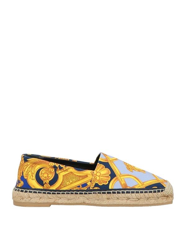 ヴェルサーチ メンズ シューズ スリッポン・ローファー エスパドリーユ VERSACE Light Blue 青色