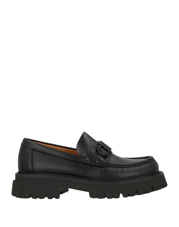 フェラガモ メンズ シューズ スリッポン・ローファー モカシン FERRAGAMO Black 黒いこと
