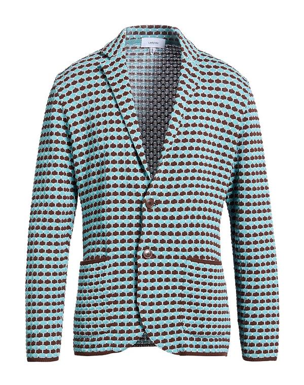 ラルディーニ メンズ アウター ジャケット・ブルゾン テーラードジャケット LARDINI Turquoise Blue ブルー｜ReVida 店