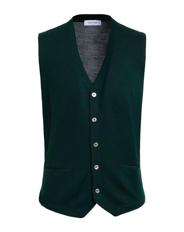 グランサッソ メンズ トップス シャツ ニットベスト GRAN SASSO Dark Green グリーン｜ReVida 店
