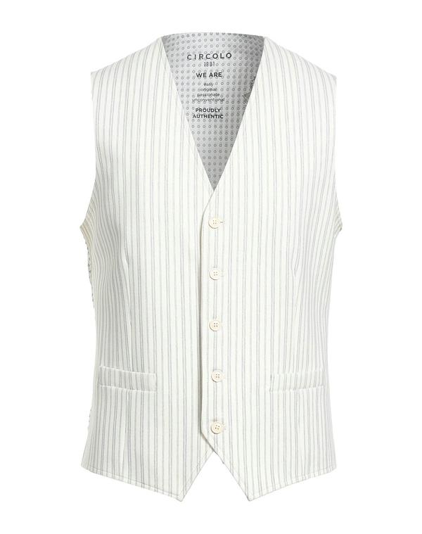 チルコロ 1901 メンズ トップス ベスト ジレ CIRCOLO 1901 Off White オフホワイト｜ReVida 店