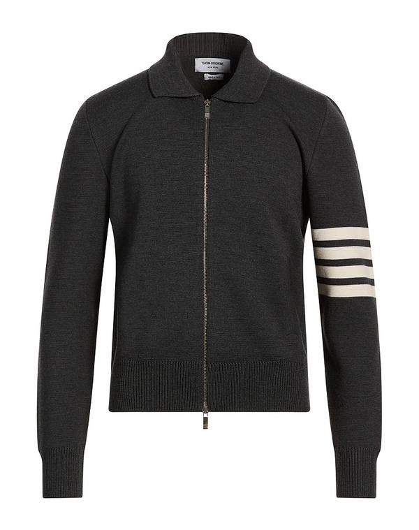 トム赤銅色 メンズ アウター ジレー THOM BROWNE Charcoal 濃灰色