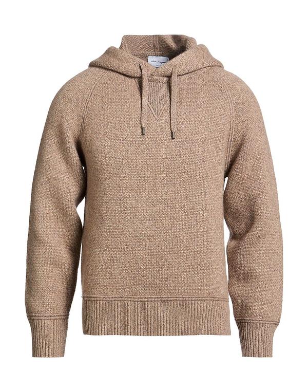 フェラガモ メンズ アウター ジレー カシミール編み物 FERRAGAMO Khaki カーキ