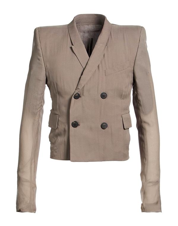 リックオウエンス メンズ アウター 上衣・上衣 テーラードジャケット RICK OWENS Taupe トープ