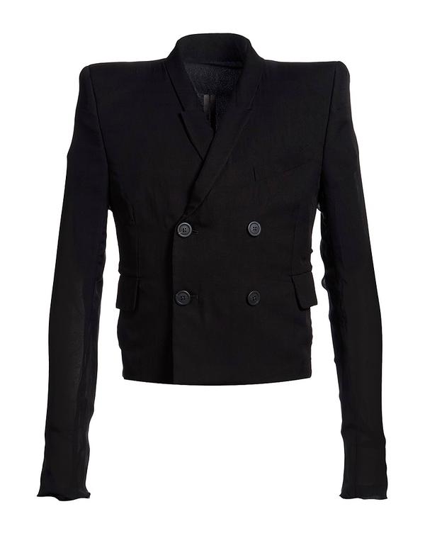 リックオウエンス メンズ アウター 上衣・上衣 テーラードジャケット RICK OWENS Black 黒いこと