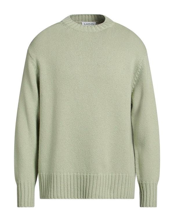 ランバン メンズ アウター ジレー カシミール編み物 LANVIN Sage Green 緑であること